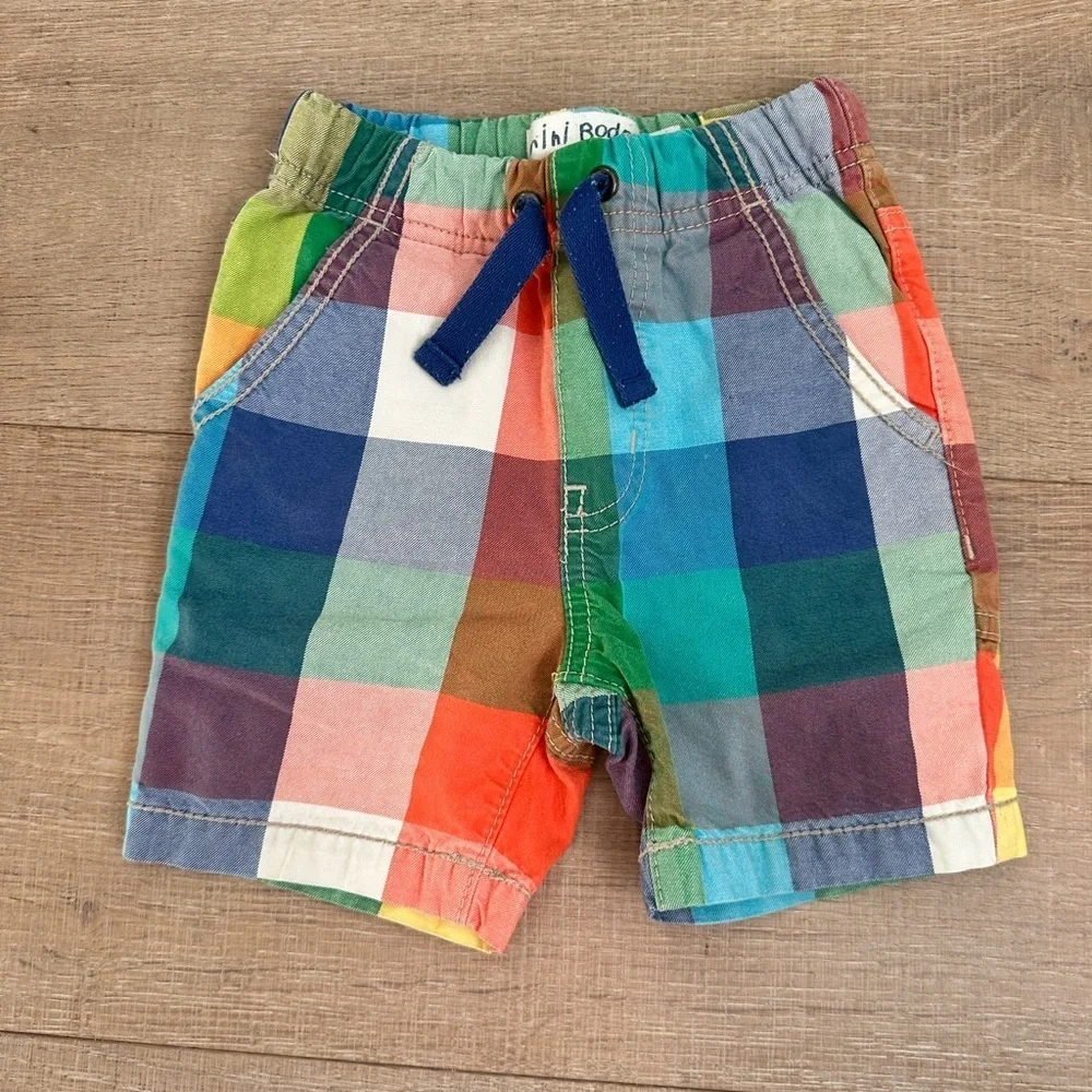 Mini Boden vibrant plaid